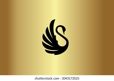SWAN Basic and elegant minimal artistic design , initial based Icon logo-vector