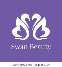 Swan Beauty care logo used for hair salon, treatment, spa, boutique ,beauty and others logo template, business, skincare