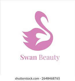 Swan Beauty care logo used for hair salon, treatment, spa, boutique ,beauty and others logo template, business, skincare