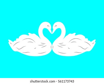 swan bird, icon, vector illustration eps10