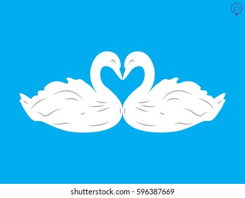 swan bird, icon, vector illustration eps10