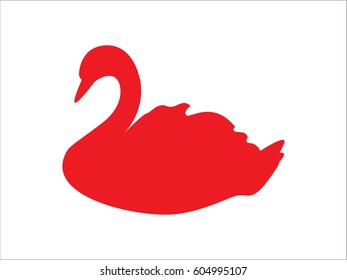 swan bird, icon, vector illustration eps10