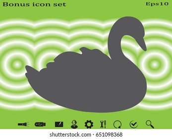 swan bird, icon, vector illustration eps10
