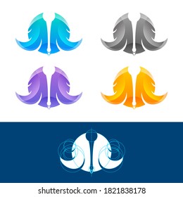 Swan bird logo template for personal or company