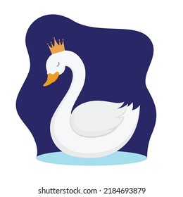 Swan Bird Vector Illustration Swan Cartoon Stock Vector (Royalty Free ...