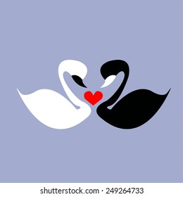 swan card design vector