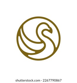 Swan circle line modern creative design