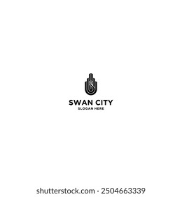 swan and city logo design