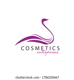 Swan Cosmetics Enterprise Logo Vector