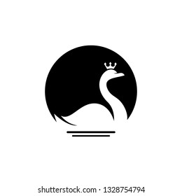 swan with crown logotype