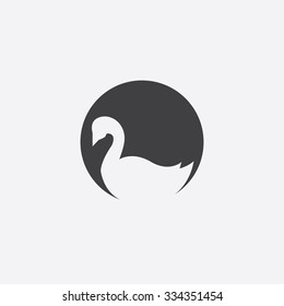 swan cut identity template icon design element