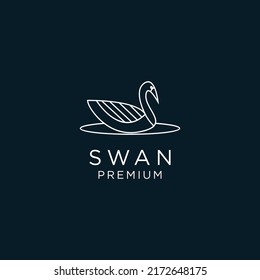 Plantilla de logotipo de Swan design ico