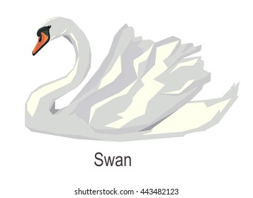 swan drawing illustration. vector swan. vector bird