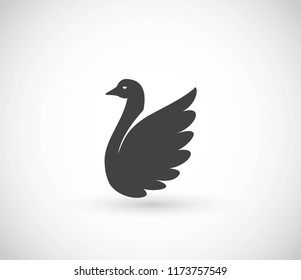 Swan or duck  icon vector