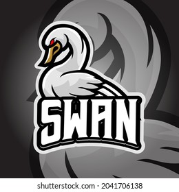 Swan Esport logo. Suitable for team logo or esport logo and mascot logo, or tshirt design.