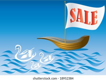 Swan family and sale boat