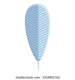 Swan feather icon. Cartoon of swan feather vector icon for web design isolated on white background