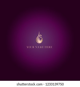 Swan in a flame shape