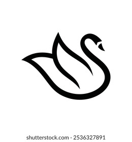 Swan Flower Leaf Bloom Logo Design Inspiration