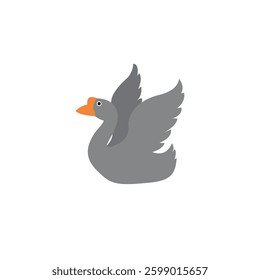 swan fly logo simple art