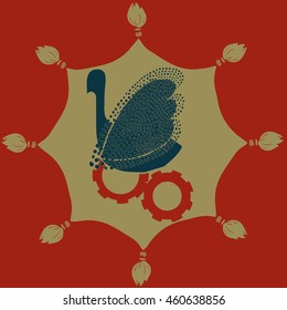 Swan and gear
