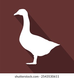 Swan, Goose, or Duck Silhouette Vector Graphic – Simplistic and Elegant Design, Perfect for Backgrounds, Icons, or Wallpaper, EPS Format