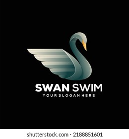Diseño de la ilustración del logotipo de degradado de pantano