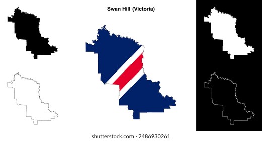 Swan Hill (Victoria) Outline-Kartenset