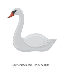 Swan icon clipart avatar logotype isolated vector illustration