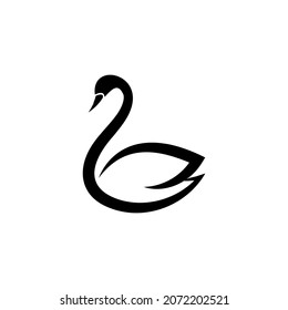 swan icon design template vector isolated illustration