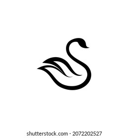 swan icon design template vector isolated illustration