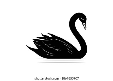 Icono de swan ilustración vectorial de diseño.