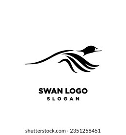 Swan icon logo vector design
