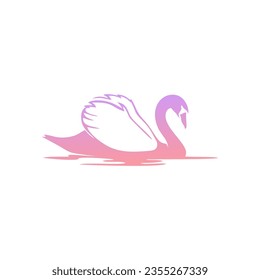 Swan icon logo vector template