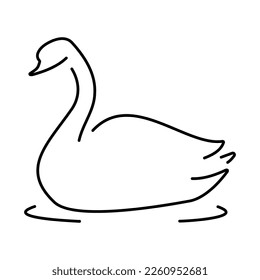 icono de swan sobre fondo blanco, ilustración vectorial.