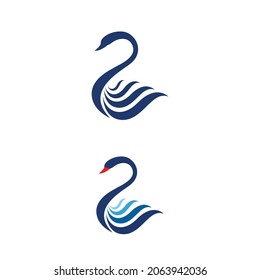 Swan icon Template vector illustration design