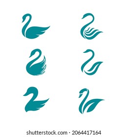 Swan icon Template vector illustration design