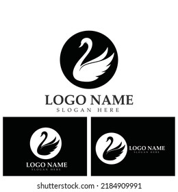 Swan icon Template vector illustration design