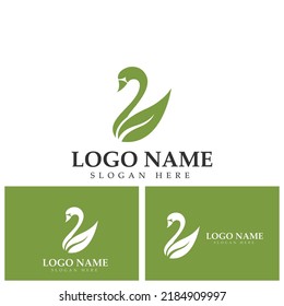 Swan icon Template vector illustration design