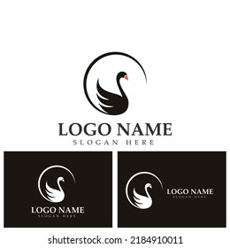 Swan-Symbol Vorlage Vektorgrafik-Design