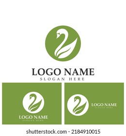 Swan icon Template vector illustration design
