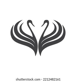 Swan Icon Template Vector Illustration