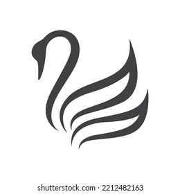 Swan Icon Template Vector Illustration