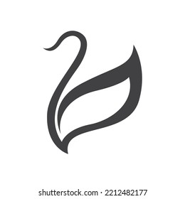 Swan Icon Template Vector Illustration