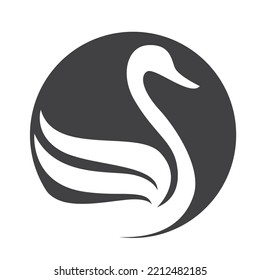 Swan Icon Template Vector Illustration