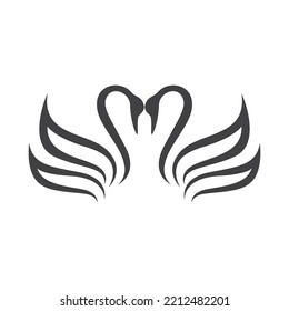Swan Icon Template Vector Illustration