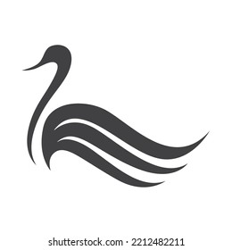 Swan Icon Template Vector Illustration