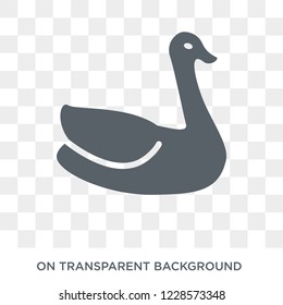 Swan icon. Trendy flat vector Swan icon on transparent background from animals collection. 