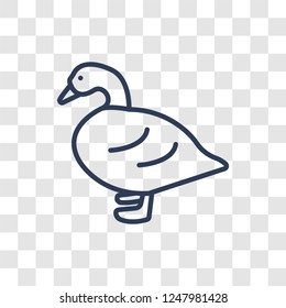 Swan icon. Trendy linear Swan logo concept on transparent background from animals  collection