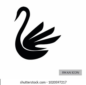 swan icon vector